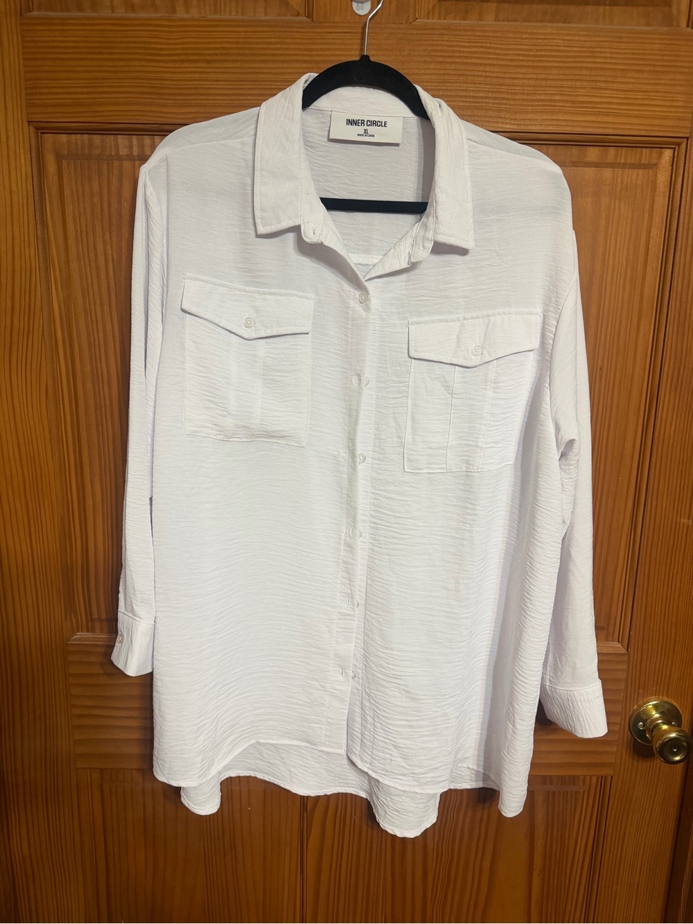 Inner Circle White Button-Up Shirt XL